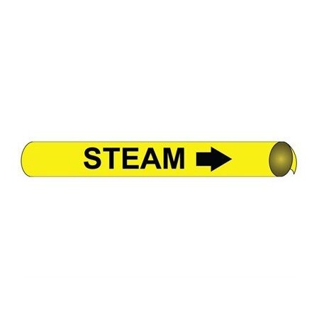 Nmc Pipemarker Strap-On, Steam B/Y, Fits 8"- G4097